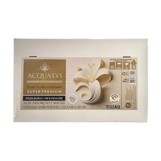 Papel Toalha Interfolha Folha Dupla Acqua Lys 32g - 22,5cm X 20cm - 2400 Folhas