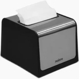 Dispenser Porta Guardanapos Interfolhado De Mesa Inox Nobre Cor Preto