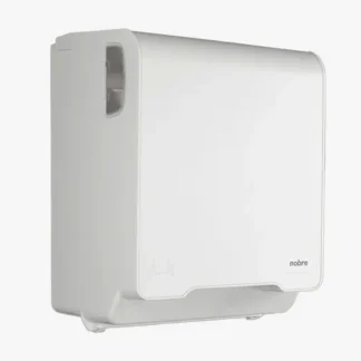 Dispenser Papel Toalha Bobina Autocorte Branco/Preto Nobre