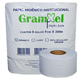 Papel Higiênico 8x300 Grampel